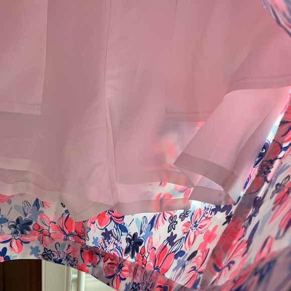 Lilly Pulitzer Pink and Blue Floral Skort - Picture 2 of 3